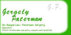 gergely paterman business card